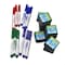 Flipside Double-Sided Magnetic Red & Blue Ruled Dry Erase Board 9in X 12in + Erasers + Markers, 12PK 19176 - alternate 5